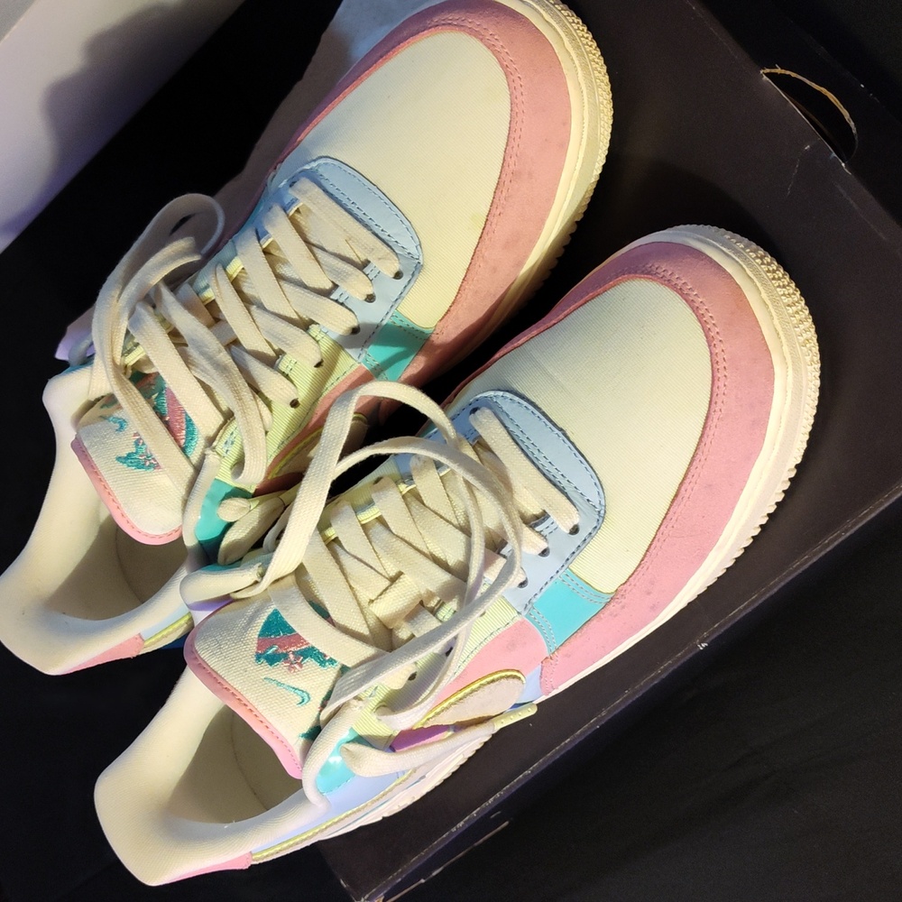 Nike Pastel Sneakers with Pink and Blue